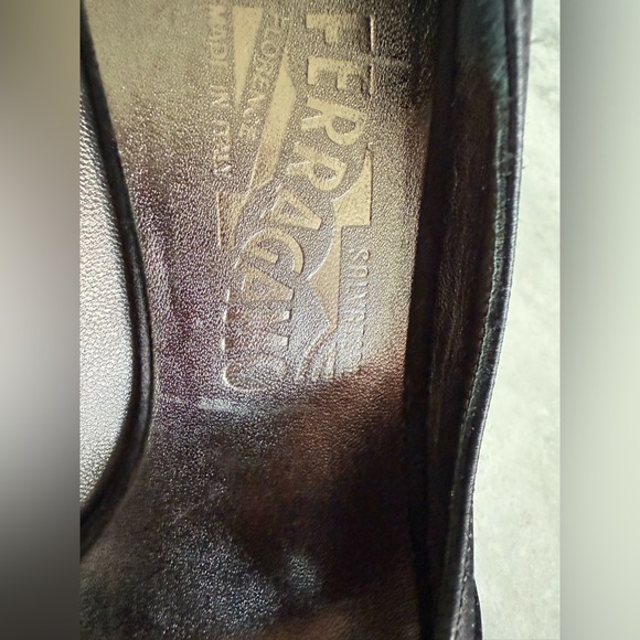 Salvatore Ferragamo Black Satin Pleated Peep-Toe Heels • 9 • NEW - Picture 11 of 11